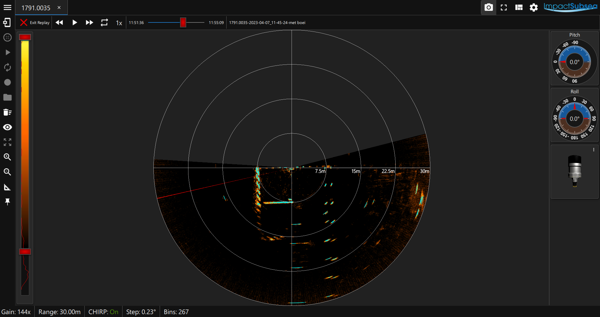 ISS360 sonar with relfector copper collour